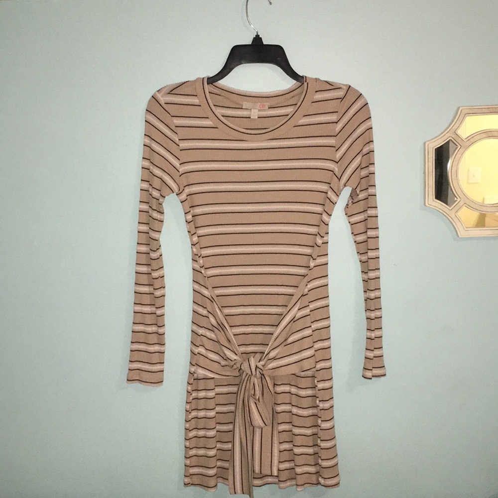 Dillard's striped dress with tie